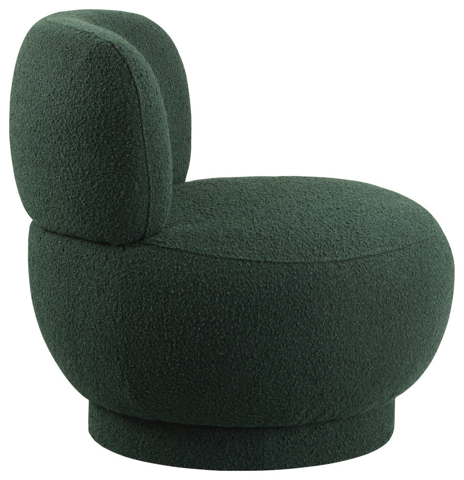 Calais Accent Chair, Green, Upholstered Base