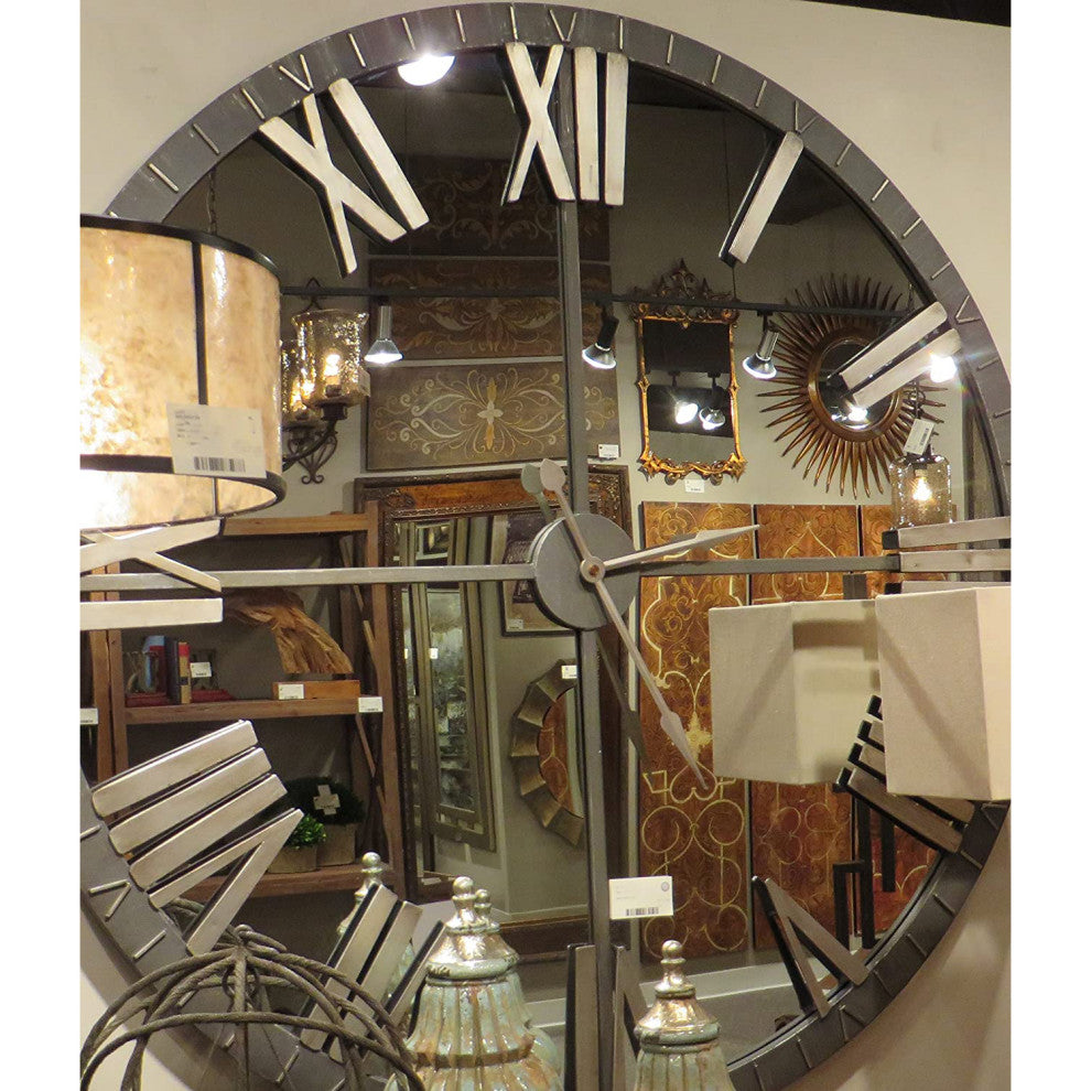 XL 60" Mirrored Round Wall Clock