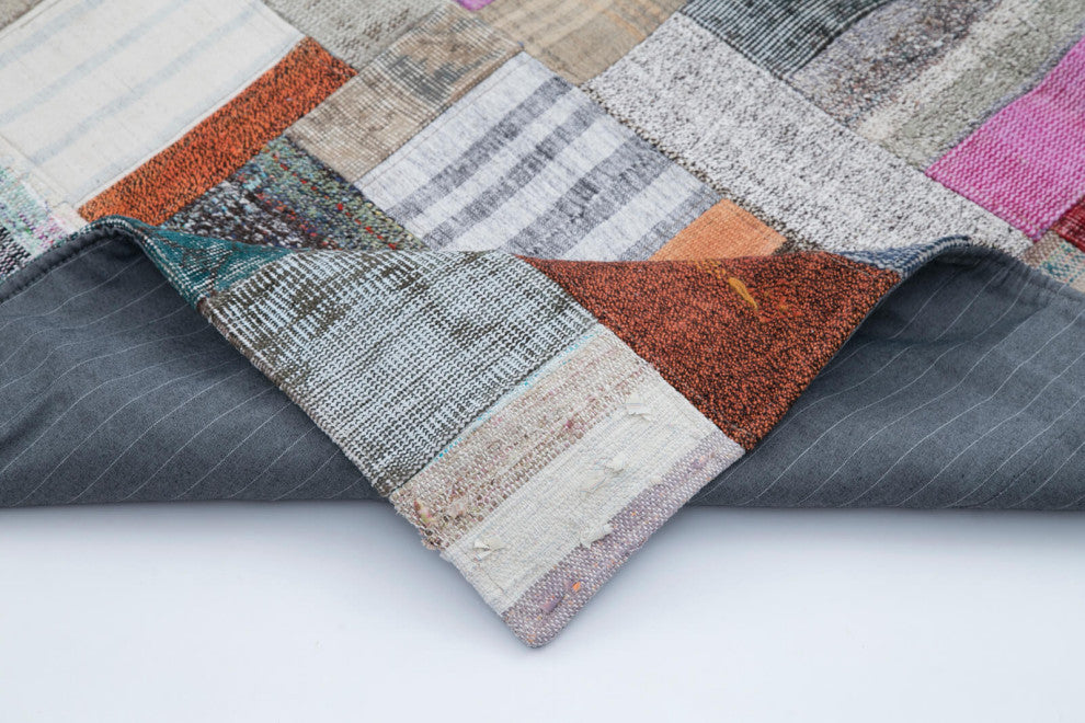 Rug N Carpet - Handmade Turkish 6' 7'' x 10' 0'' Tribal Patchwork Kilim Rug