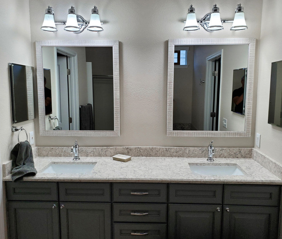Huntington Framed Wall Mirror, White, 34"x44"