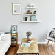 Simons Floating Wall Shelves, White, 24"