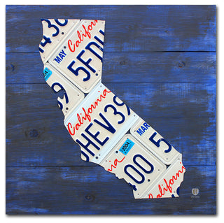 "California License Plate Map" Canvas Art by Design Turnpike