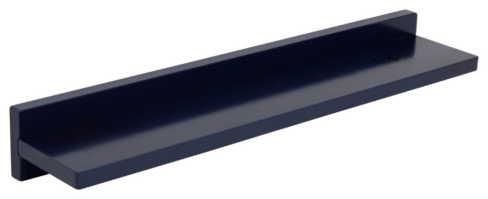 35" Blue Wireless Charging Shelf and Frameless Mirror Set