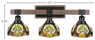Tacoma 3-Light Bath Bar, Ivory Cypress Art