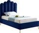Lily Velvet Bed, Navy, Twin