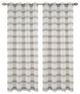 Deneuve Drapery Curtain Panels with Grommets, Gray