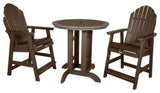 Hamilton 3-Piece Round Counter-Height Dining Set, Weathered Acorn