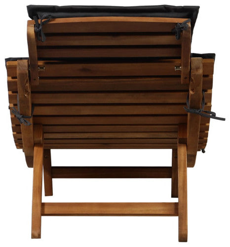 vidaXL 2x Sun Loungers with Cushions Dark Gray Solid Wood Acacia Sun Tan Bed