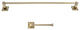 Italia Capri Series Bronze Towel Bar and Toilet Paper Holder Set