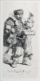 Rembrandt Van Rijn The Mountebank, 15"x30" Wall Decal Print
