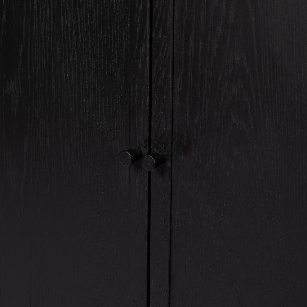 Hopkins Bookcase-Brushed Ebony Oak Vnr