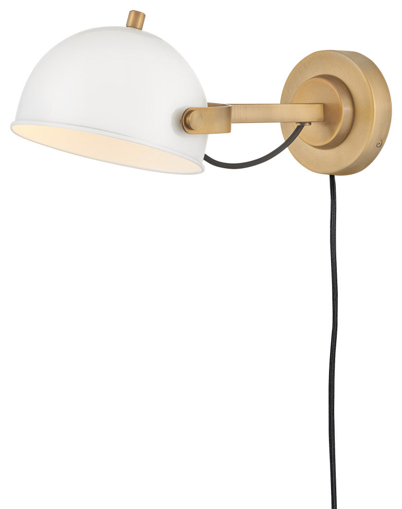 Hinkley Spence Medium Adjustable Single Light Sconce, Chalk White