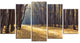 Path in the Fall Forest Panorama, Forest Canvas Art Print, 60"x32", 5 Panels