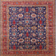 Ahgly Company Indoor Square Mid-Century Modern Area Rugs, 7' Square