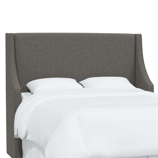 Fully Upholstered Wingback Headboard, Zuma Charcoal, King