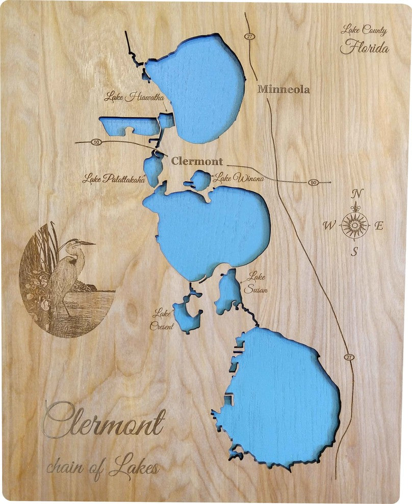 Clermont Lakes, Florida-Wood Lake Map, Small Standout