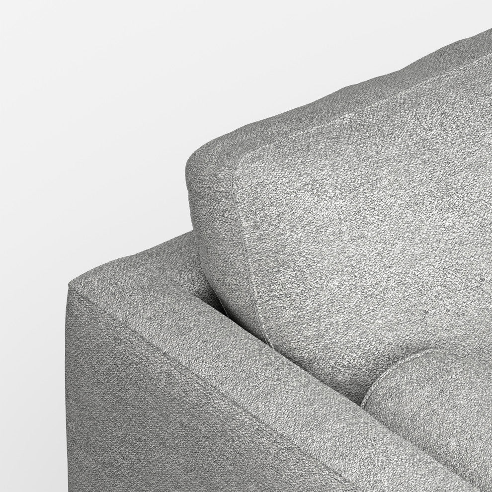Morrison 89" Sofa and Ottoman Set, Woven-Blend Fabric, Mist Gray