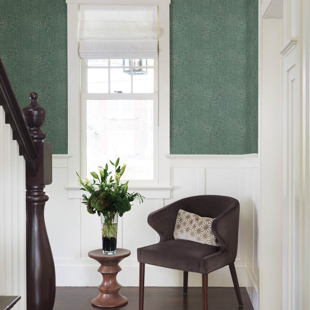 Zenith Green Abstract Geometric Wallpaper Bolt