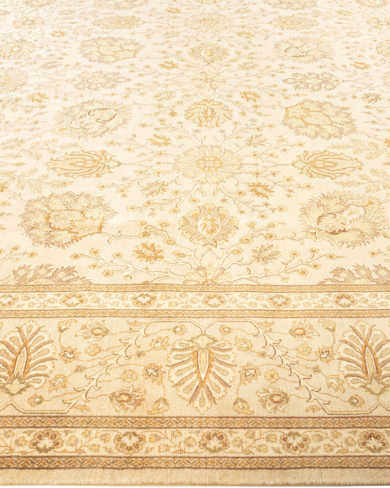 Bhilwara, One-of-a-Kind Hand-Knotted Area Rug Ivory, 9'2"x12'4"