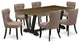 V677Si648-7, 7-Piece Dining Set, 6 Chairs, Table Top and Wooden Legs