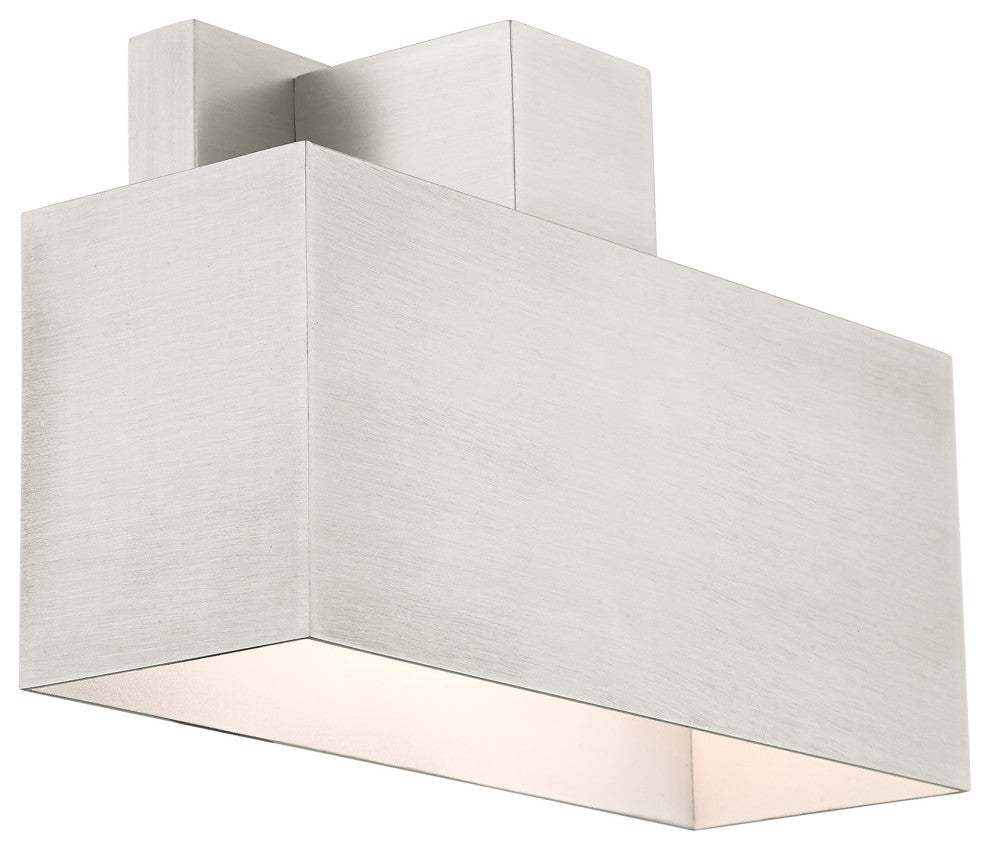 Brushed Nickel Contemporary, Refined Outdoor Wall Sconce