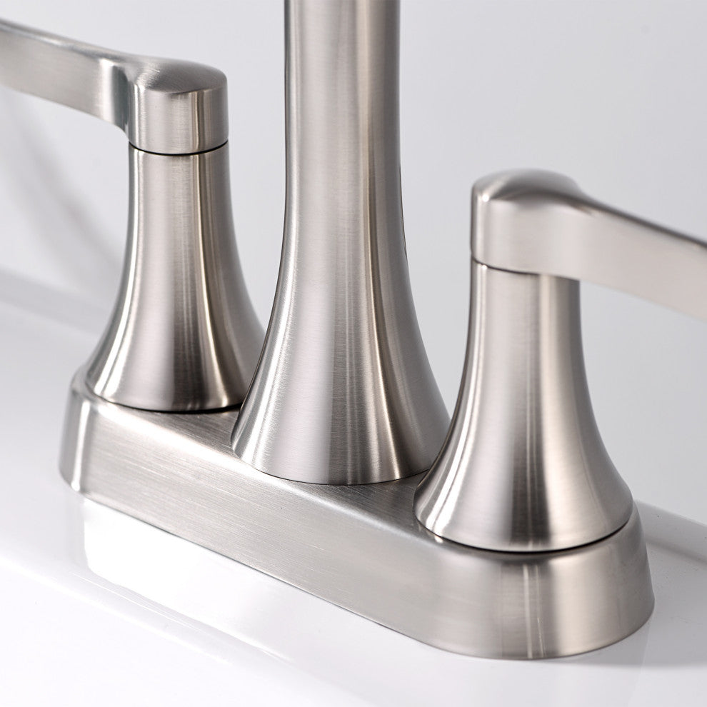 Luxier MSC11-T Single-Handle Bathroom Faucet With Drain, Brushed Nickel