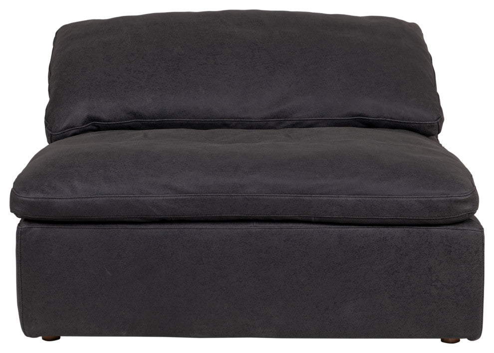 First of A Kind Clay Slipper Chair Nubuck Leather Black