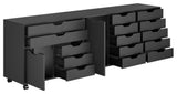 Halifax 3-Pc Storage Cabinet Set, Black