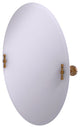 Frameless Oval Beveled Edge Tilt Mirror, Brushed Bronze