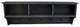 Storage Shelf With Cubbies and Pegs, Old Black