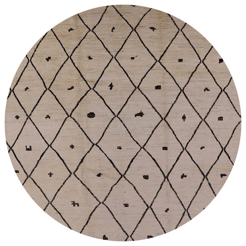 Ahgly Company Indoor Round Mid-Century Modern Area Rugs, 3' Round