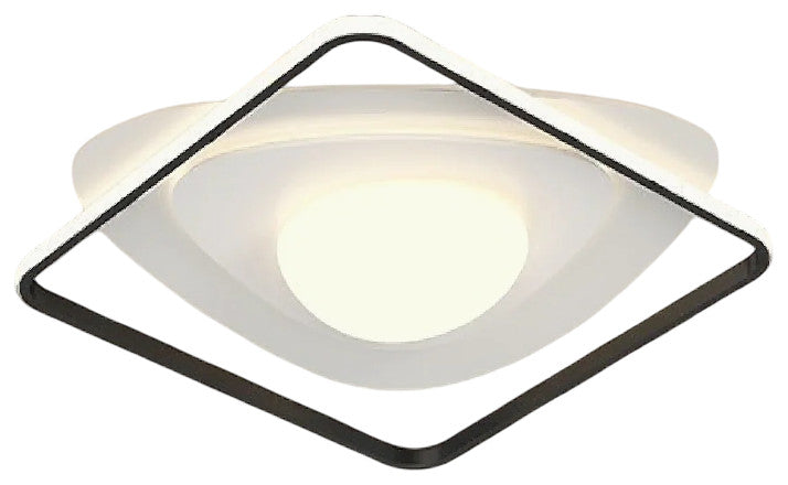 Rochefort | Square Creative Acrylic LED Ceiling Light, Black