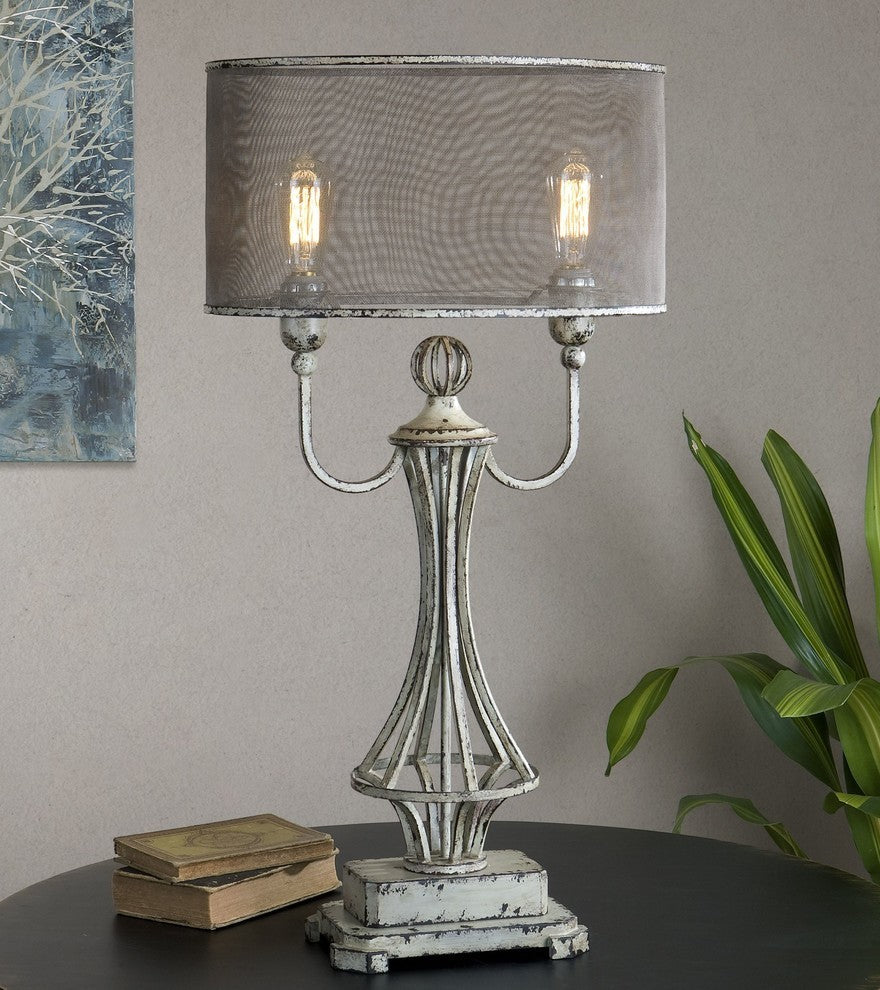 Uttermost 27008-1 Pontoise Aged Ivory Table Lamp