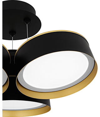 Quoizel BYS1719 Byrnes 19"W LED Semi-Flush Ceiling Fixture - Matte Black