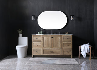 Home Living 60" SIngle Bathroom Vanity, Natural Oak