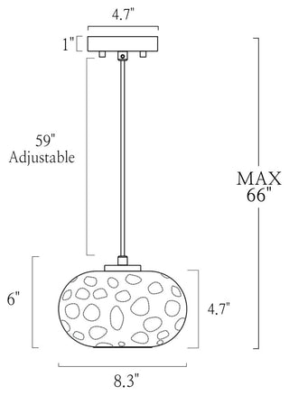 LNC Chrysaorican 1-Light 6" Modern Iridescent Glass Kitchen Island Light, Brass