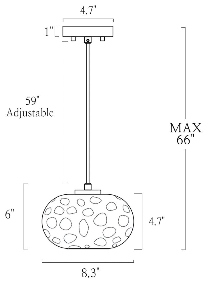LNC Chrysaorican 1-Light 6" Modern Iridescent Glass Kitchen Island Light, Brass