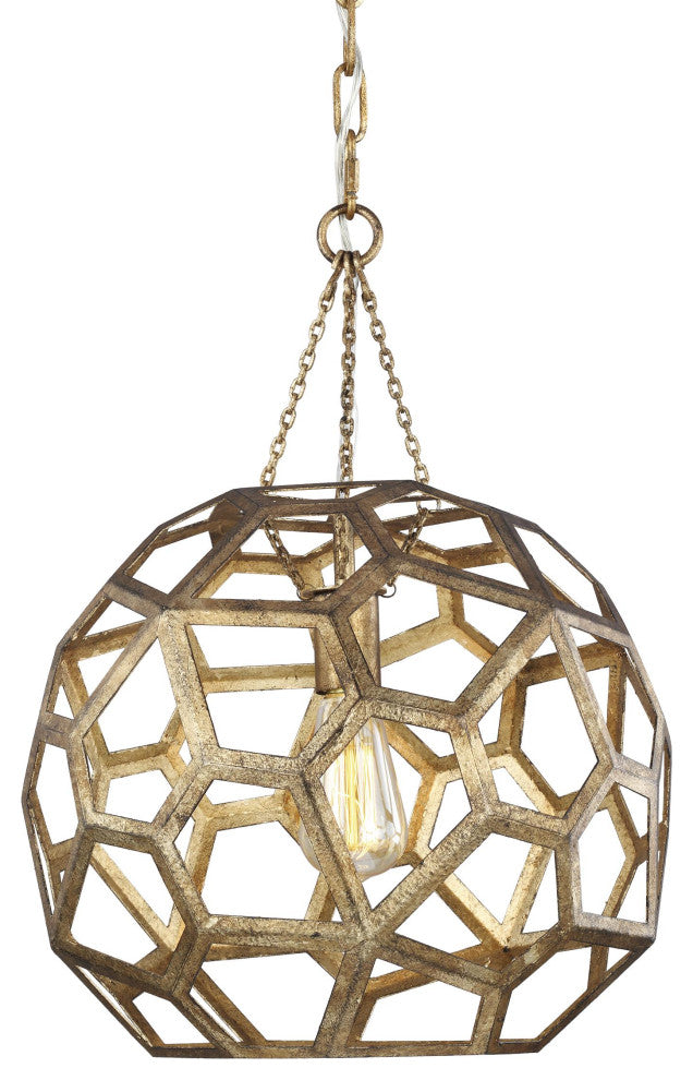 Generation Lighting, AP1061ADB, Medium Pendant, Antique Gild