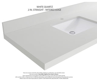 Charlotte 42" Single Sink Bath Vanity in Black Top 2" White Quartz