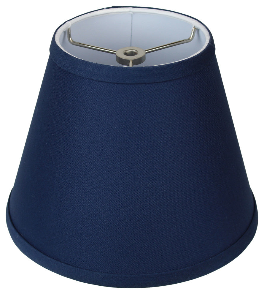 Fenchel Shades 5"x9"x7" Spider Attachment Empire Lamp Shade, Linen Navy