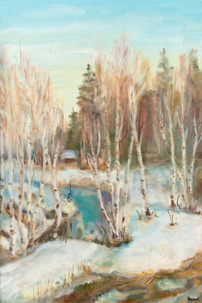 "Day Dreams in Streams" Painting Print on Wrapped Canvas, 8x12
