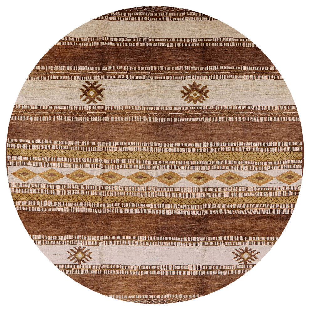 Ahgly Company Indoor Round Mid-Century Modern Area Rugs, 8' Round