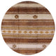 Ahgly Company Indoor Round Mid-Century Modern Area Rugs, 8' Round