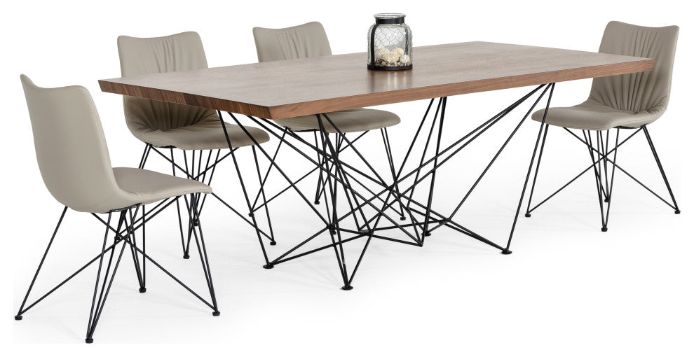 Modrest Naomi Modern Walnut Dining Table