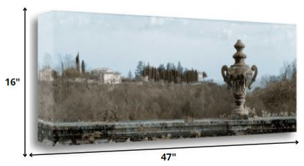 47" Rustic Garden Urn in a Venetian Garden Giclee Wrap Canvas Wall Art