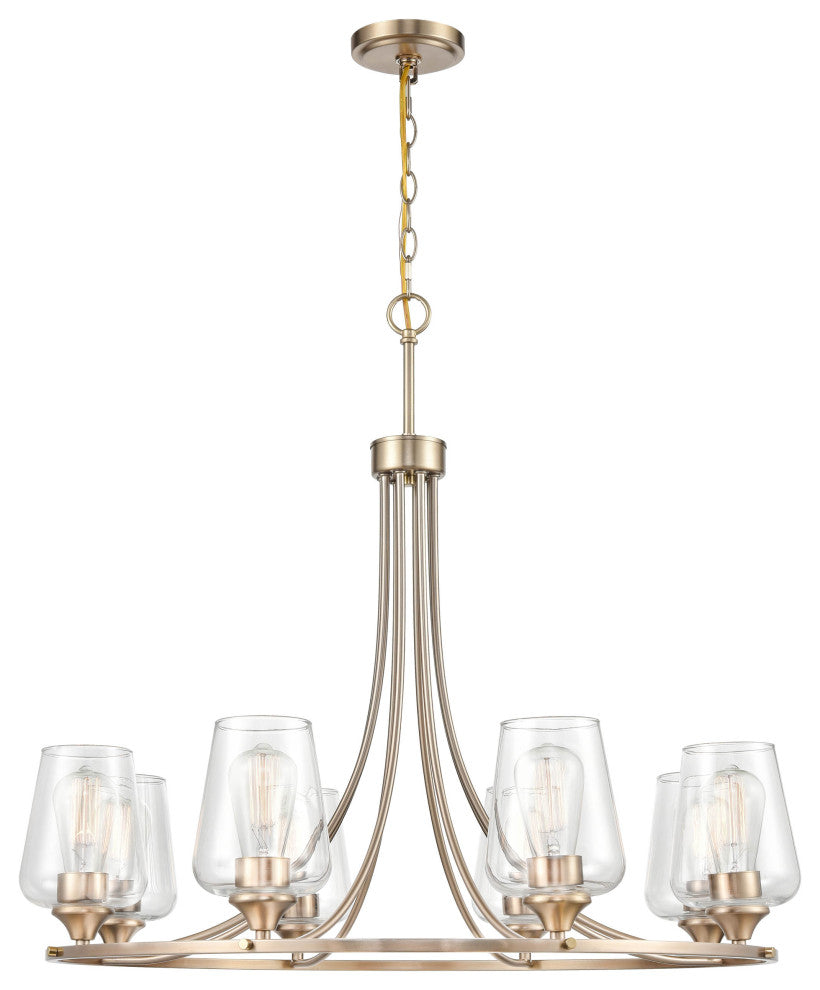 Ashford Collection 8 Light 32 in. Modern Gold Chandelier