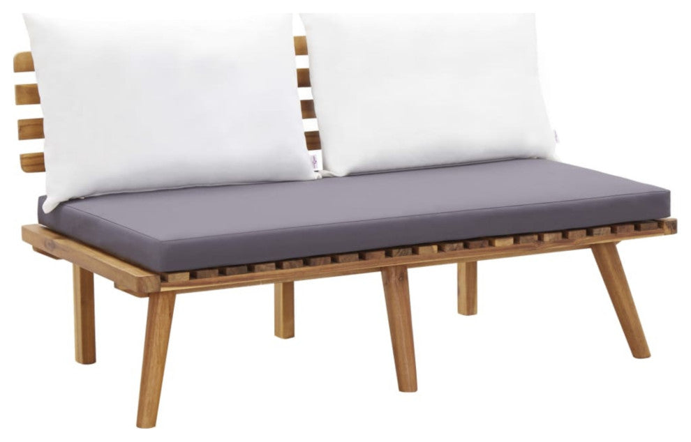 vidaXL Garden Bench With Cushions 45.3" Solid Acacia Wood