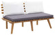 vidaXL Garden Bench With Cushions 45.3" Solid Acacia Wood
