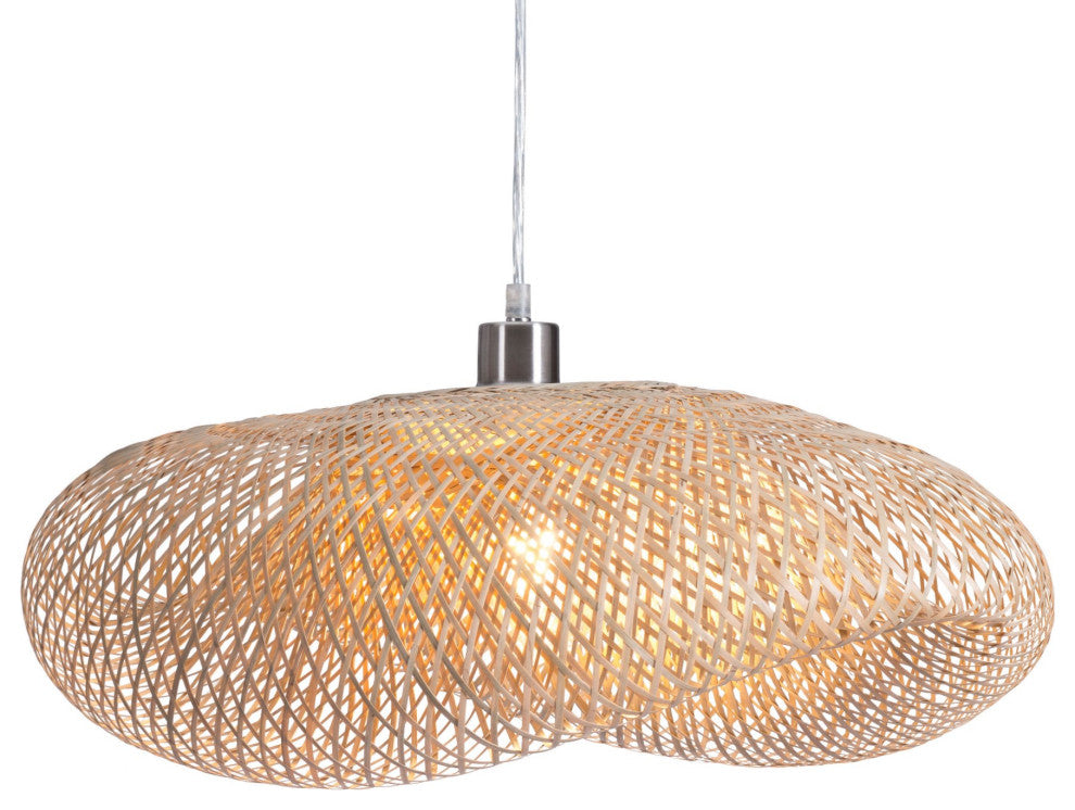 Pendant Ceiling Light Fixture, Steel Metal, Polyester, Natural, Lounge Cafe