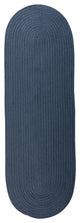 Colonial Mills Rug Reversible Flat-Braid, Oval Runner Cobalt Blue Runner, Oval